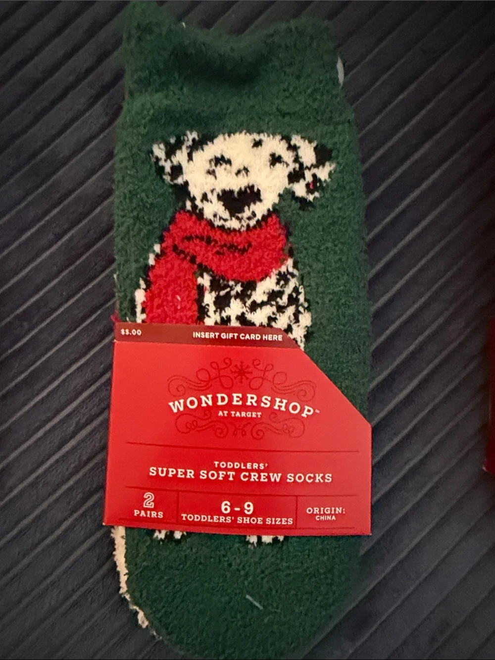 Wondershop Toddler’s Crew Socks - Red, Black, White